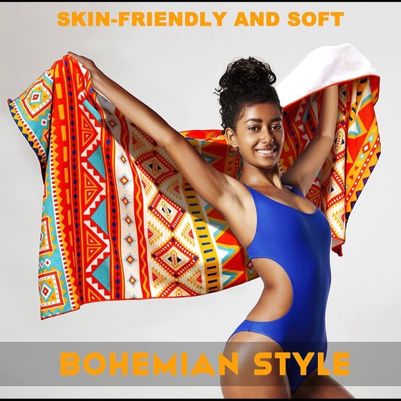 Kismary Beach Towels Oversized,Thick Microfiber Beach Towel 32”x71” - Picture 4 of 6